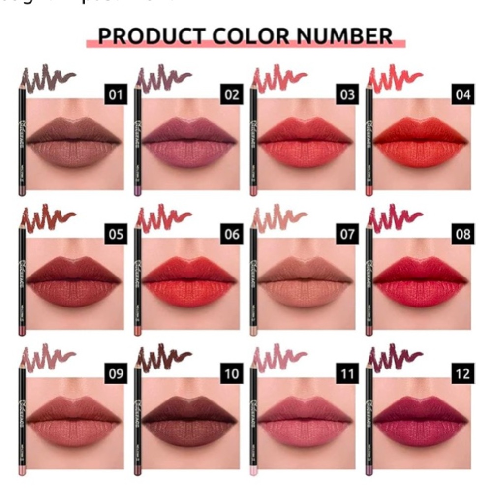 new set of 12 lip liner